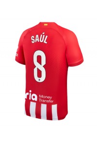 Atletico Madrid Saul Niguez #8 Jalkapallovaatteet Kotipaita 2023-24 Lyhythihainen